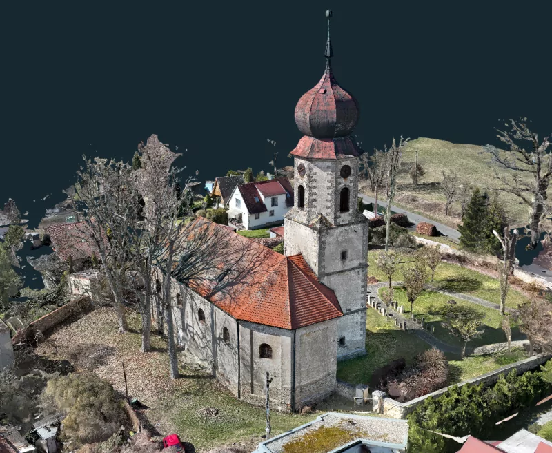 Reference geodetpraha.cz - Výkresová dokumentace kostela + 3D model